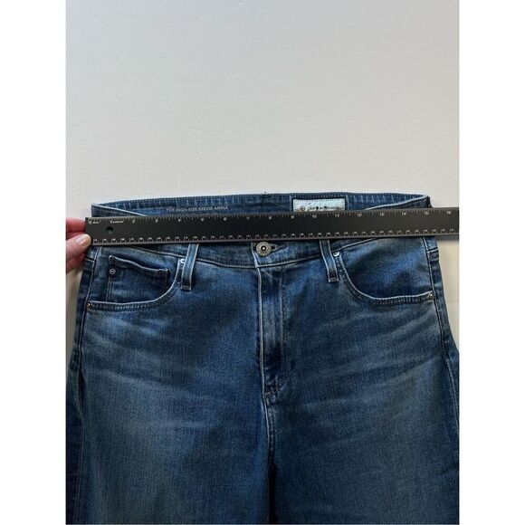 AG Anthropologie Stevie High-Rise Skinny Split Ankle Jean Size 30 Slim Straight - Picture 7 of 9